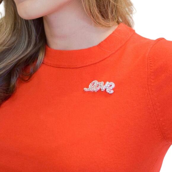 Never a wallflower fruit punch short sleeve crewneck sweater women’s medium - Picture 4 of 7